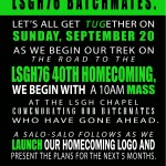 Sept. 20 2015 40th Homecoming Launch Mass