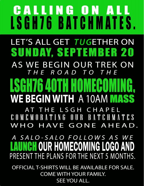 Sept. 20 2015 40th Homecoming Launch Mass